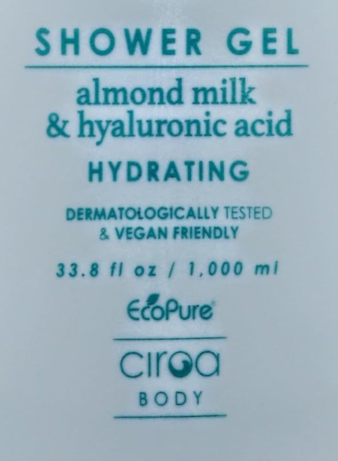 Ciroa, Almond Milk & Hyaluronic Acid, SHOWER GEL, Hydrate & Nourish, 33.8 fl oz 1,000ml (Pack of One) - Image 2